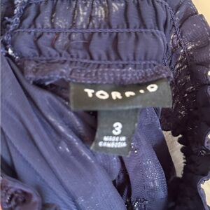 Torrid Navy Sheer Long sleeve Top with stars